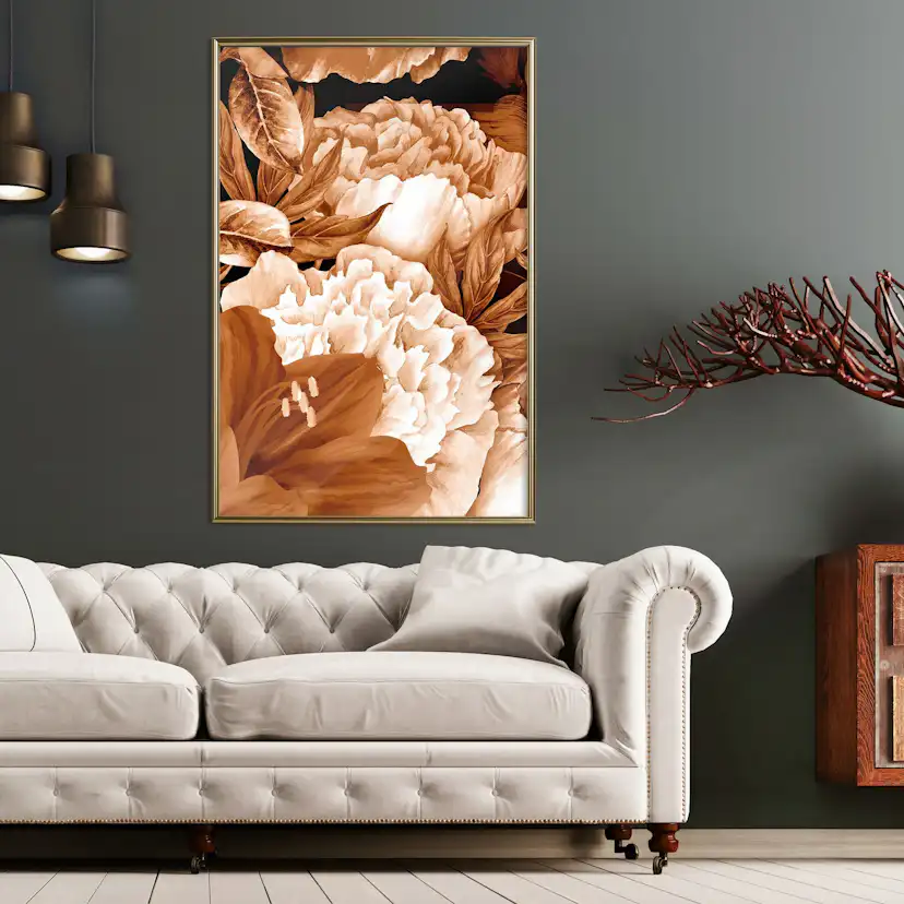 Poster Artgeist Affisch Lilies and Peonies