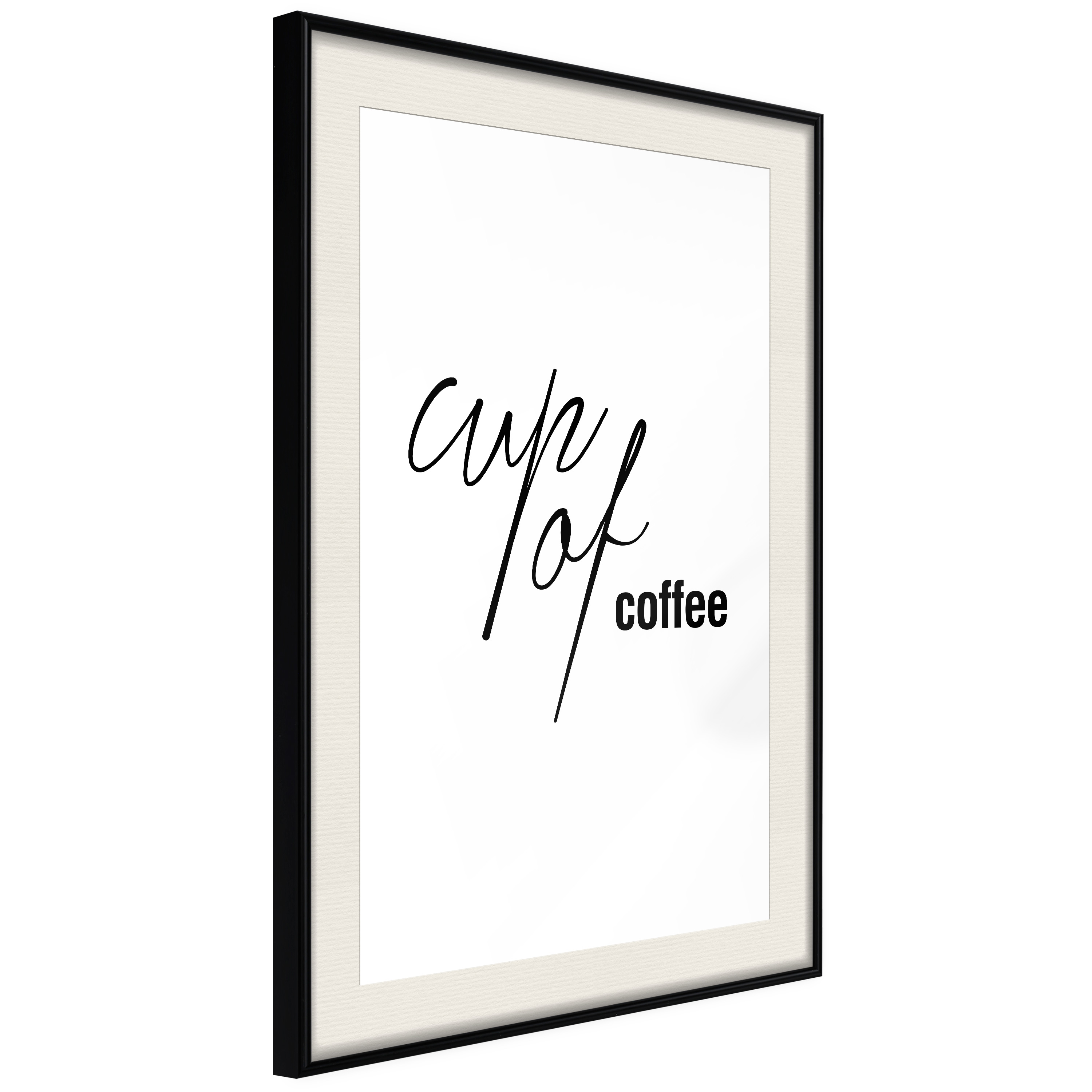 Affisch - Cup of Coffee [Poster] 40x60 Svart ram med passepartout, 40x60 cm