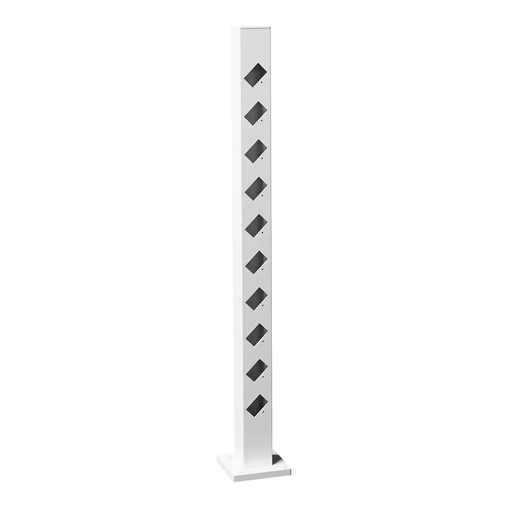 Staketstolpe Flåren 995 mm Ändstolpe Höger VIT Höjd: 995 mm, Vit