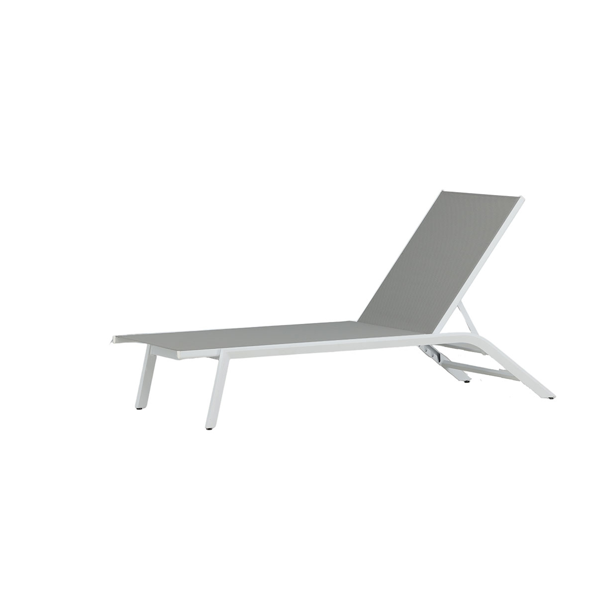 Ramos Sun Lounge,  White, Grey, Aluminium, Textilene Vit
