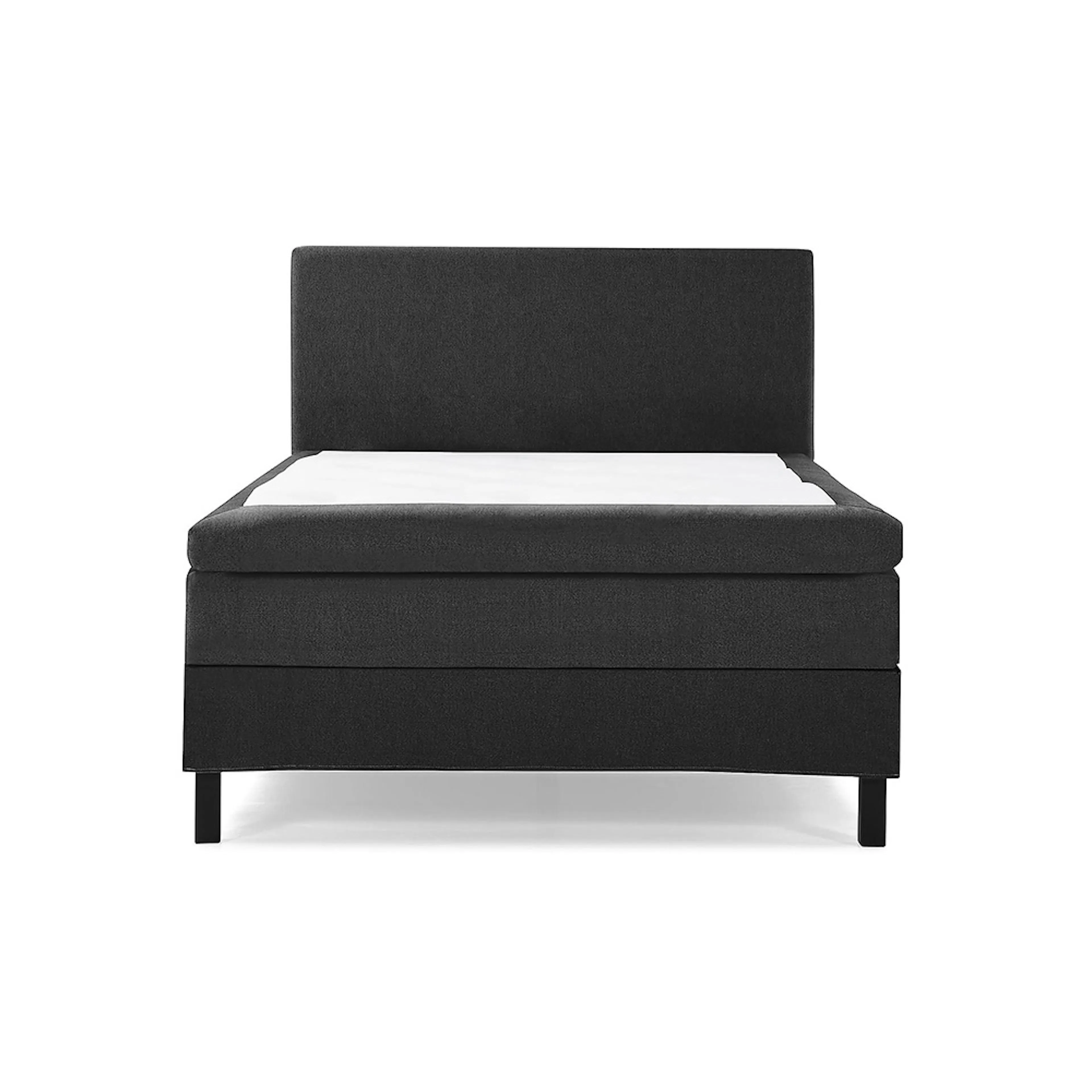Lucky Komplett Sängpaket 140x200 Polyeter Slät Svart, Utan kuddar, Fast Polyeter