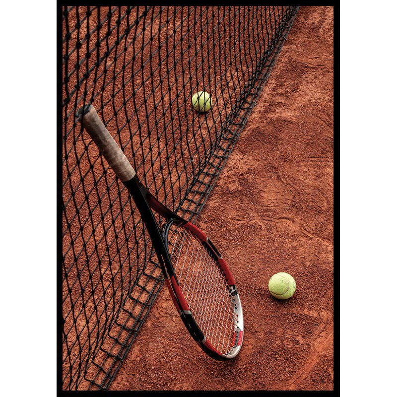 Poster Gallerix Tennis Racket & Court