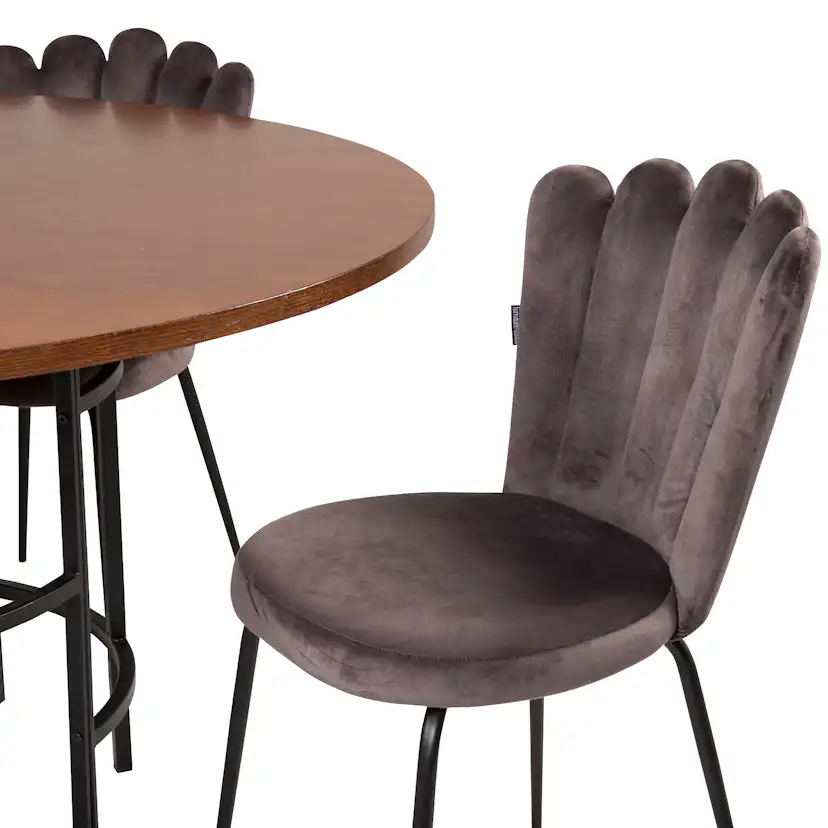 Matgrupp furniture/fashion Copenhagen med 4 Gråa Limhamn Light Stolar