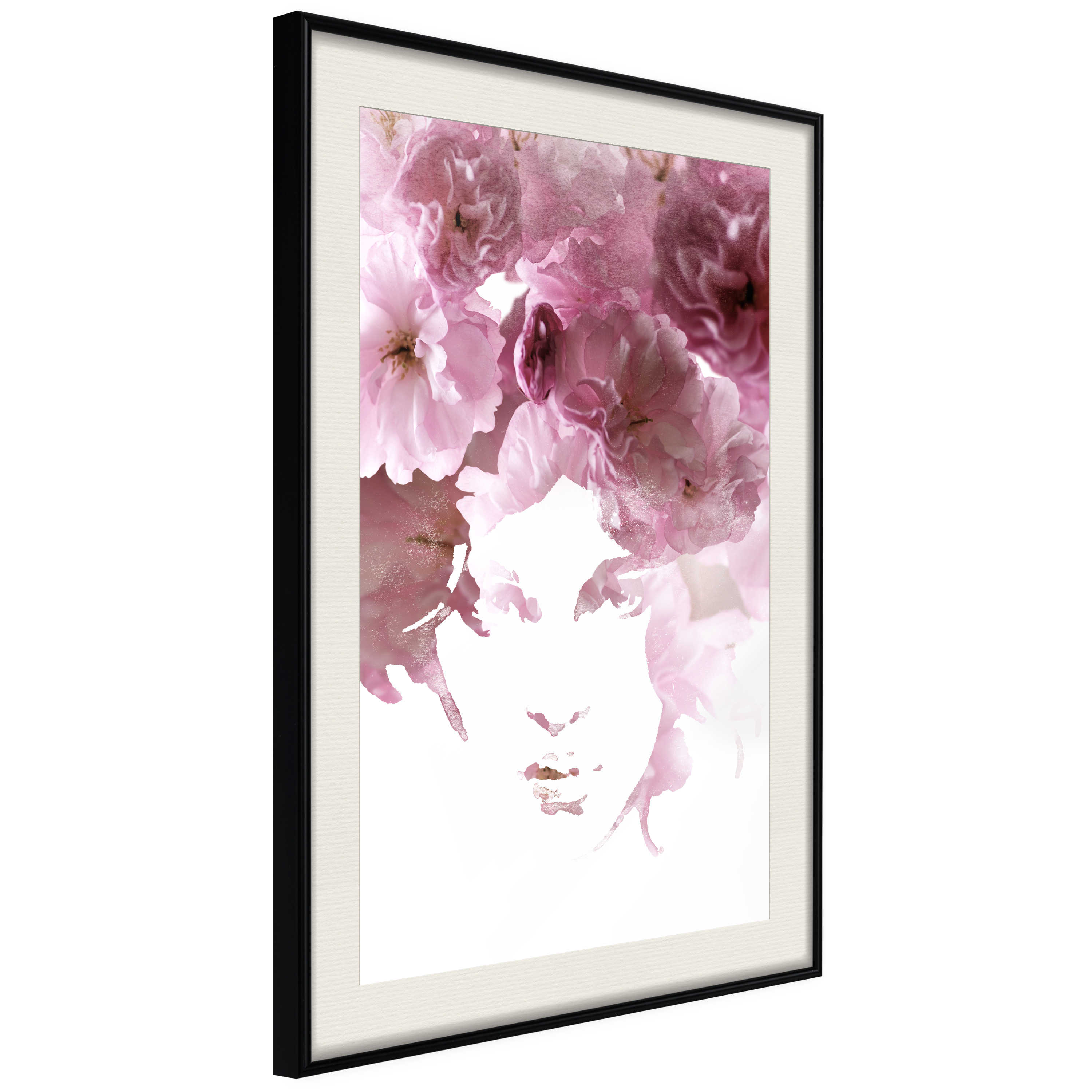 Affisch - Flowery Look [Poster] 20x30 Svart ram med passepartout, 20x30 cm