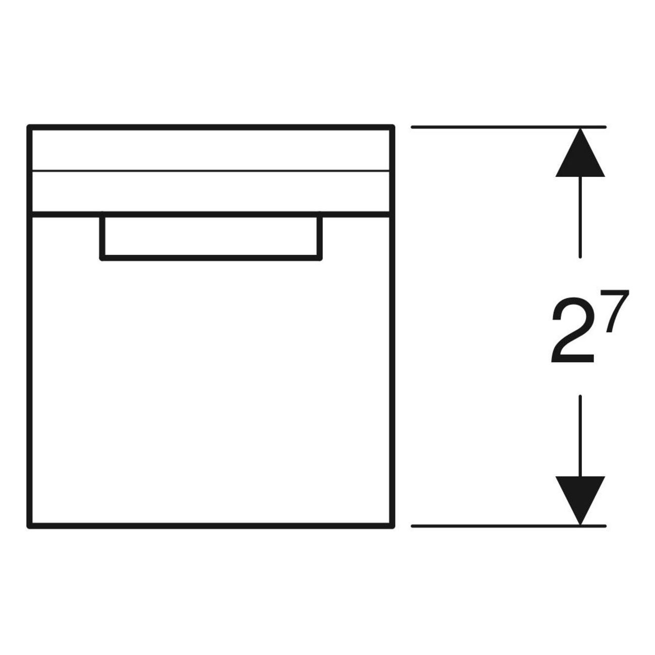 öglehandtag: B=2.5cm, H=6.5cm, Svart/Mattförkromat lackerad Svart/Krom