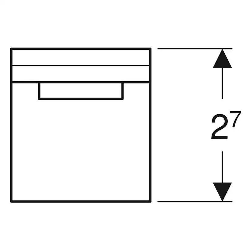 öglehandtag: B=2.5cm, H=6.5cm, Svart/Mattförkromat lackerad Svart/Krom