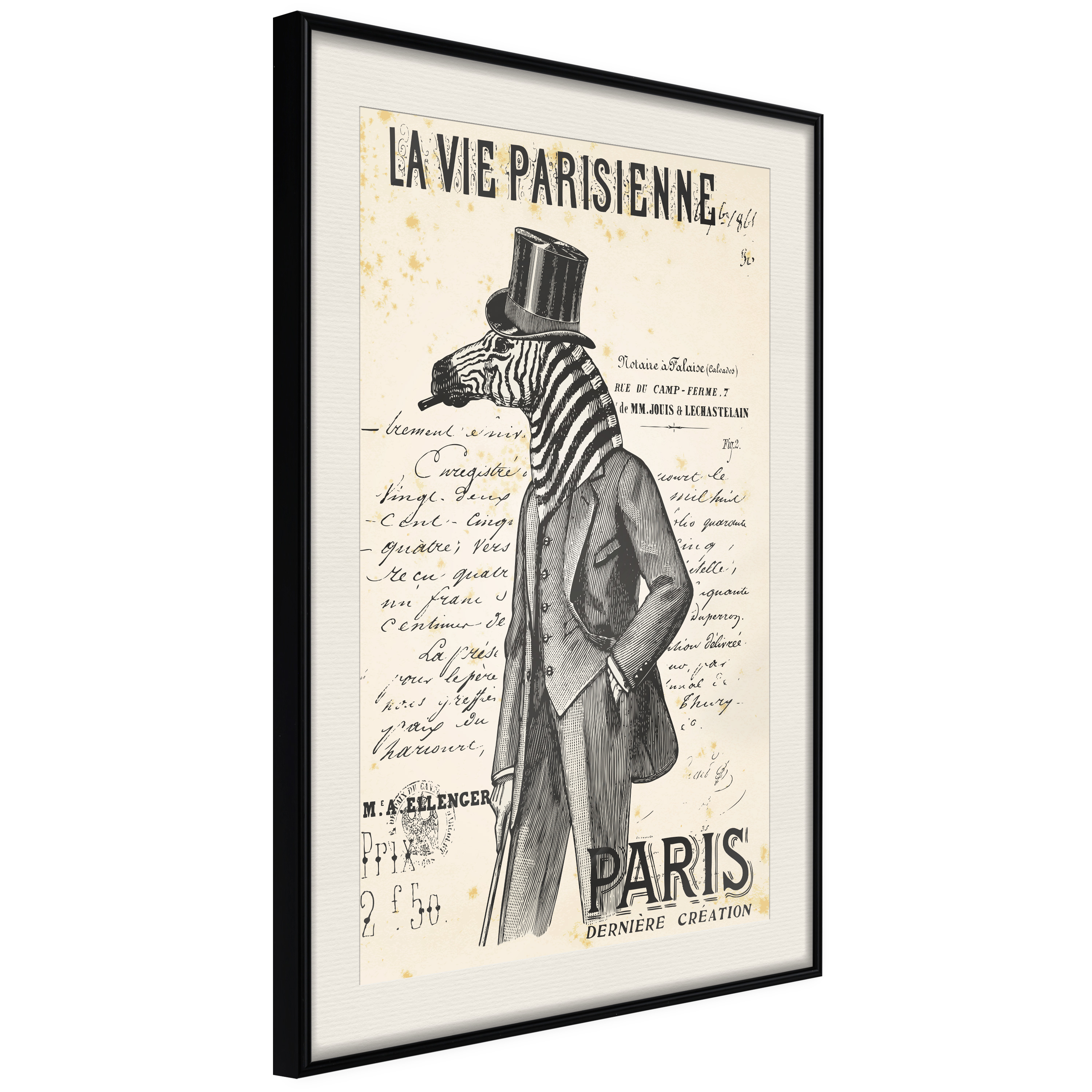 Affisch - La Vie Parisienne [Poster] 20x30 Svart ram med passepartout, 20x30 cm