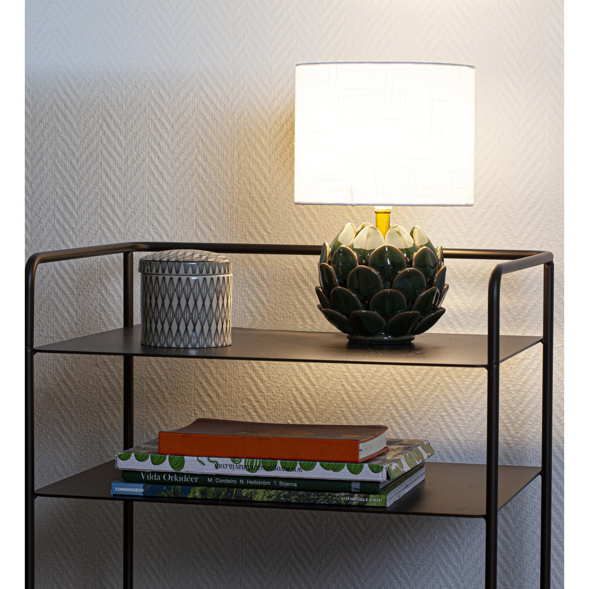 Bordslampa Cottex Rosanna H30 cm Keramikfot med Linneskräm