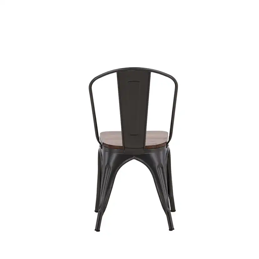 Tempe Dining Chair - Dark grey / Wood Mörkgrå/Valnötsfärgad