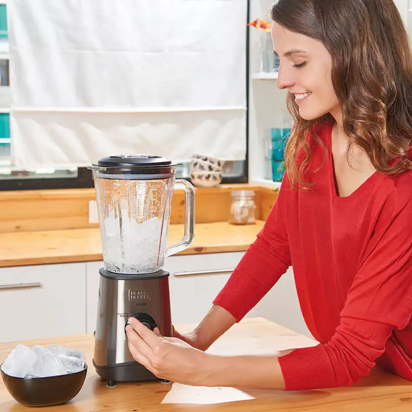Blender Black+Decker 1,5L Borstat Stål 800W Multi-Speed & Pulsfunktioner