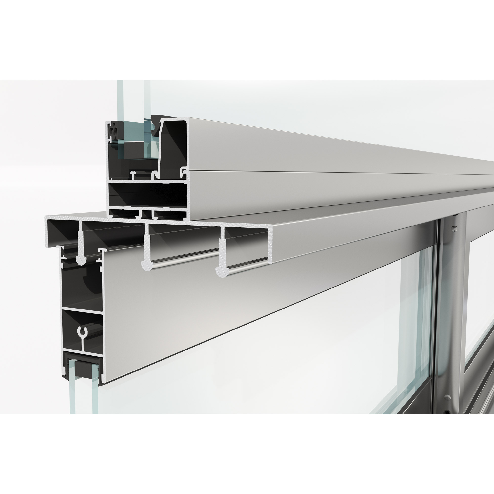 Skjutdörr med Överljus Landskap Robust Vår och Höst 3-del