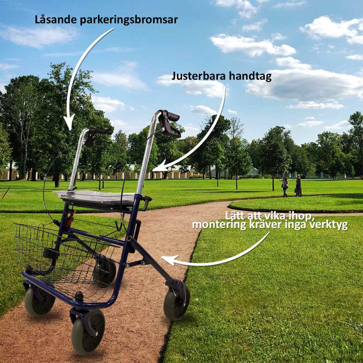 Rullator Arvo för Inom- och Utomhusbruk
