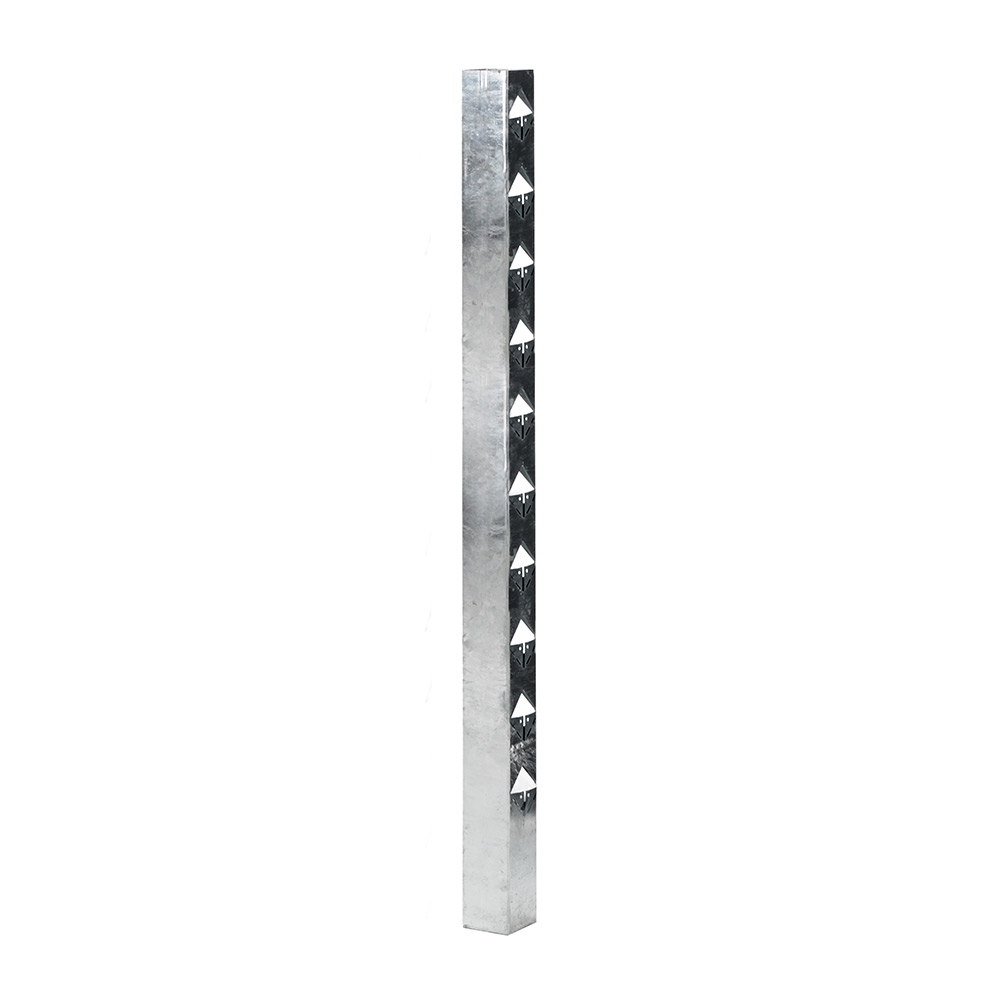 Staketstolpe Öckerö 1100mm varmgalv stål 70x70 Hörn Varmgalvaniserad, Höjd: 1100 mm