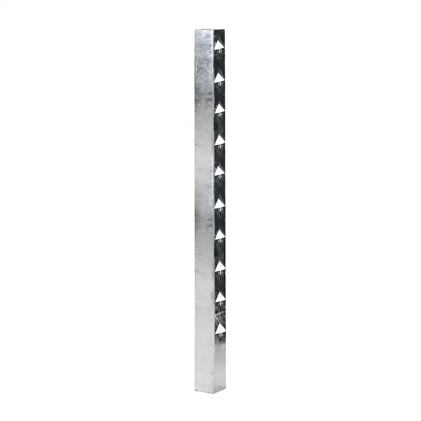 Staketstolpe Öckerö 1100mm varmgalv stål 70x70 Hörn Varmgalvaniserad, Höjd: 1100 mm