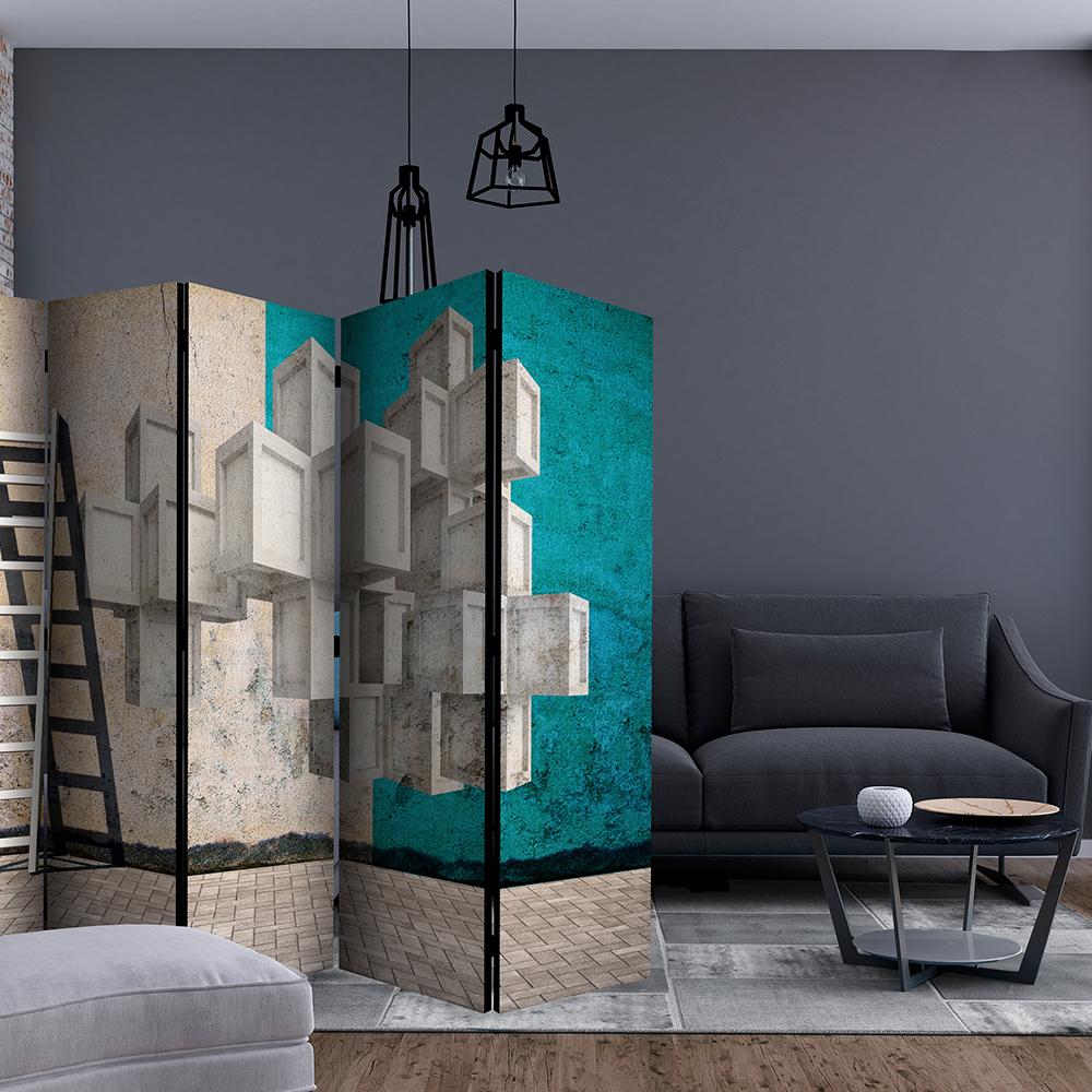 Rumsavdelare Skärmvägg Arkiio Concrete Blocks II 225x172 cm