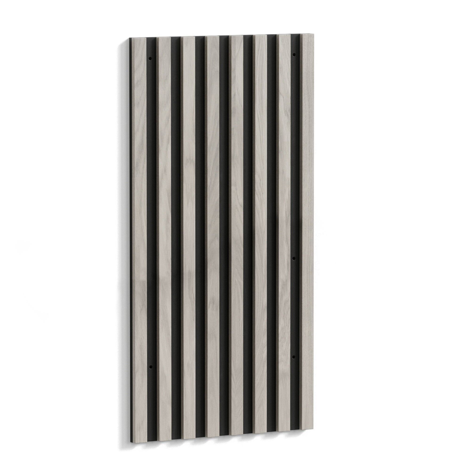 Toulon Wall Panel - Nightstand W40,5 x H80 x D2,8 - Black/Wh Vitpigmenterad Ek