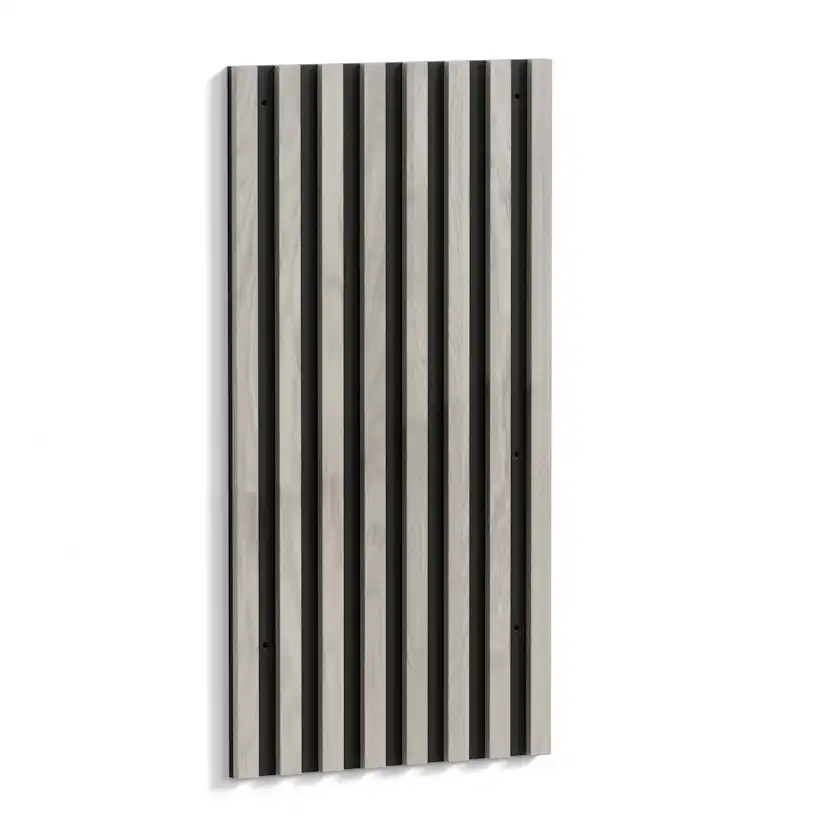 Toulon Wall Panel - Nightstand W40,5 x H80 x D2,8 - Black/Wh Vitpigmenterad Ek