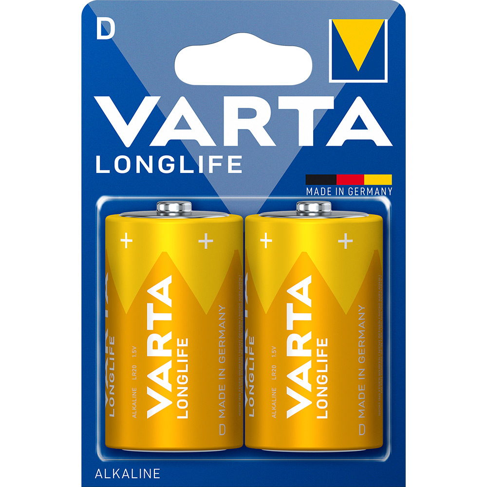 Batteri VARTA Alkaliska Longlife LR20/D 2-Pack