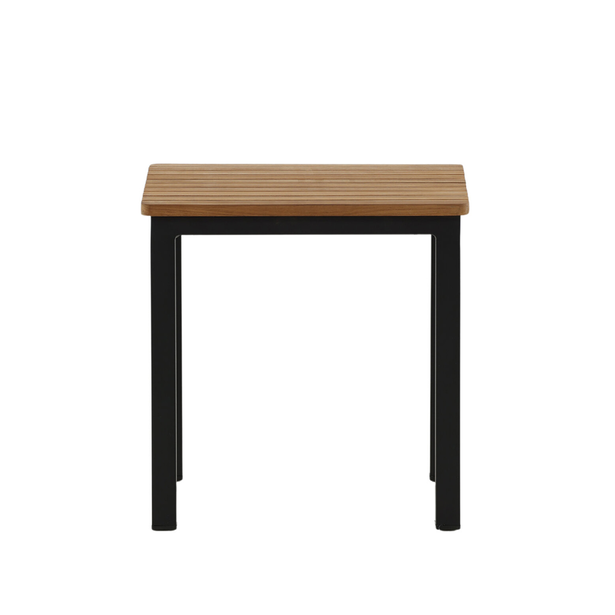 Mexico Sidobord 40*40*40 - Svart Alu / teak Svart