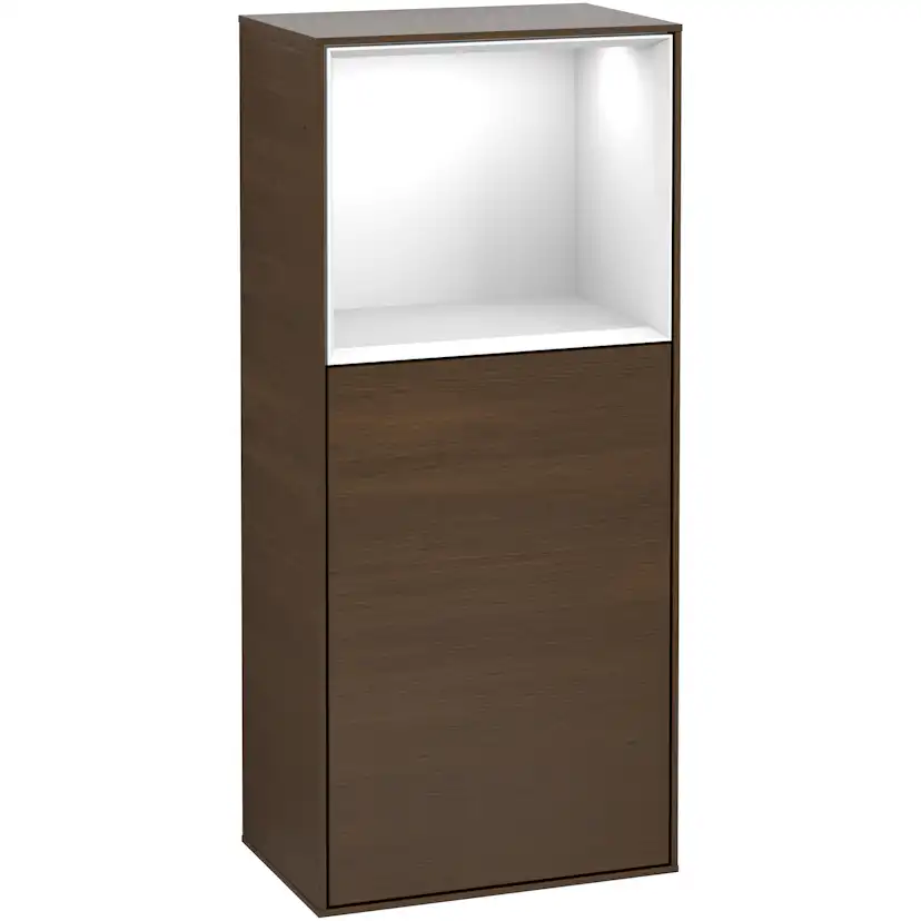 Väggskåp Villeroy & Boch Finion med 1 Dörr och Öppen Hylla Uppe 418 mm