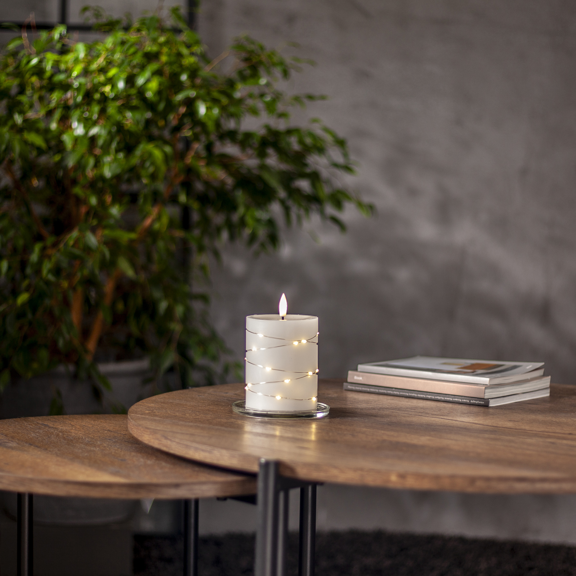 LED-Blockljus Star Trading Flamme Dew