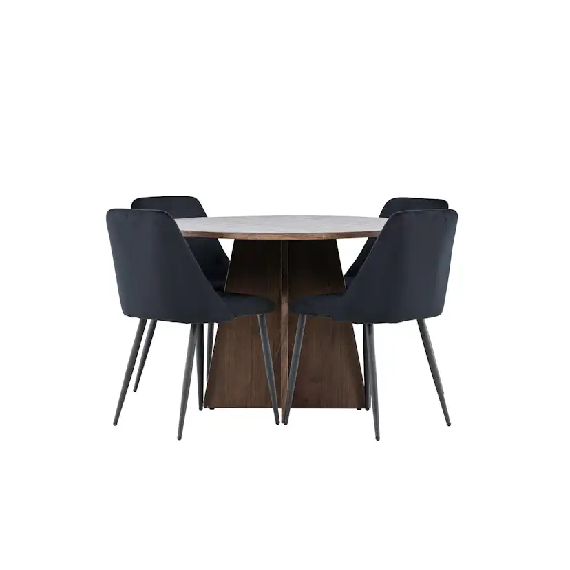 Matgrupp Venture Home Bootcut Ø110 med 4 st Night Stolar