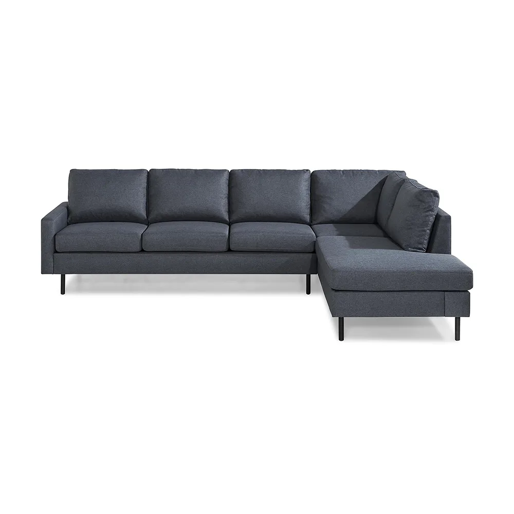Peppe 4-sits Soffa med Schäslong Höger Mörkgrå, Höger