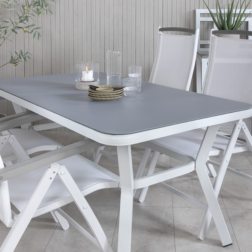 Matgrupp Venture Home Vyn med 4 Arz Matstolar Vit