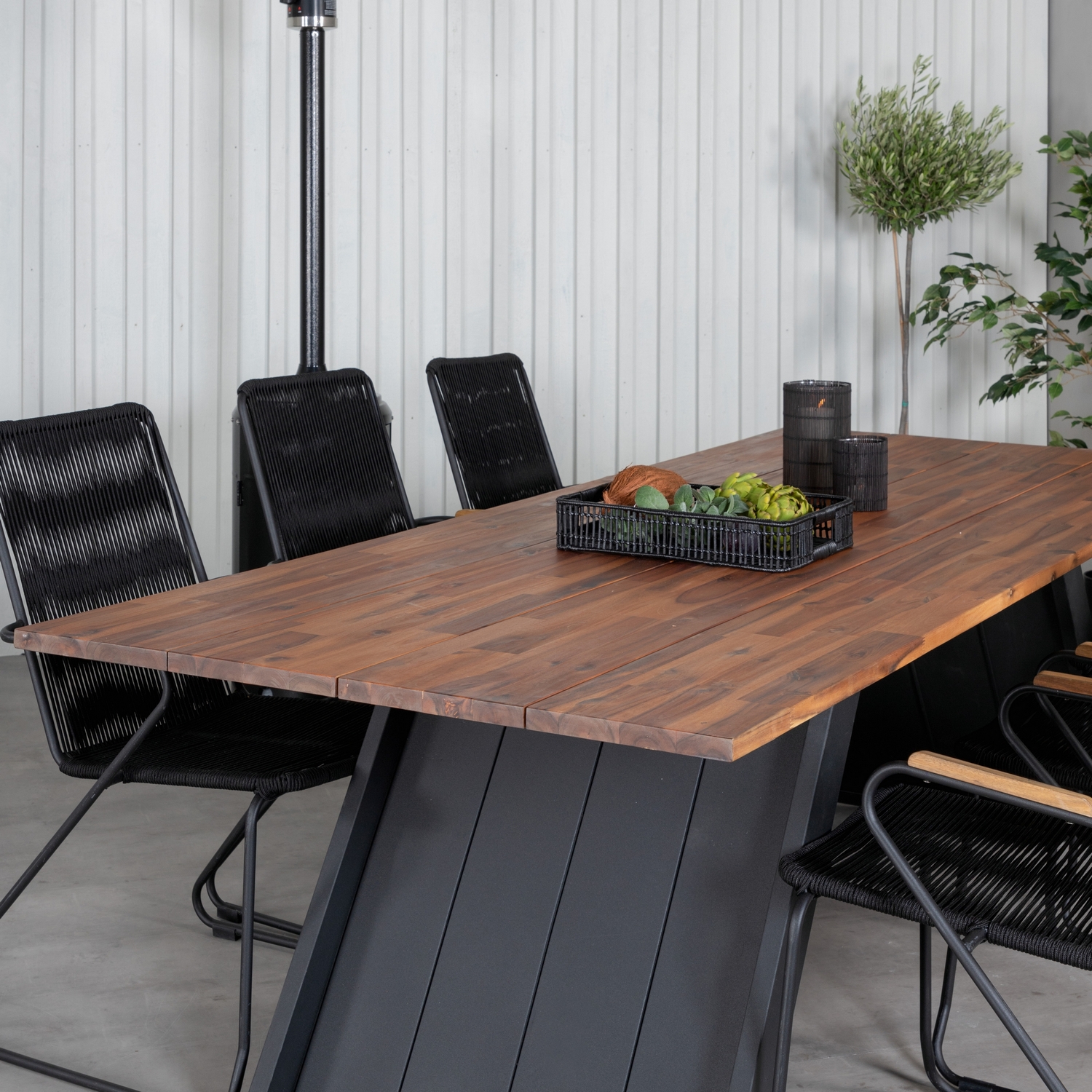 Matgrupp Utomhus Venture Home Doni med 6 Billy KarmTrädgårdsstolar