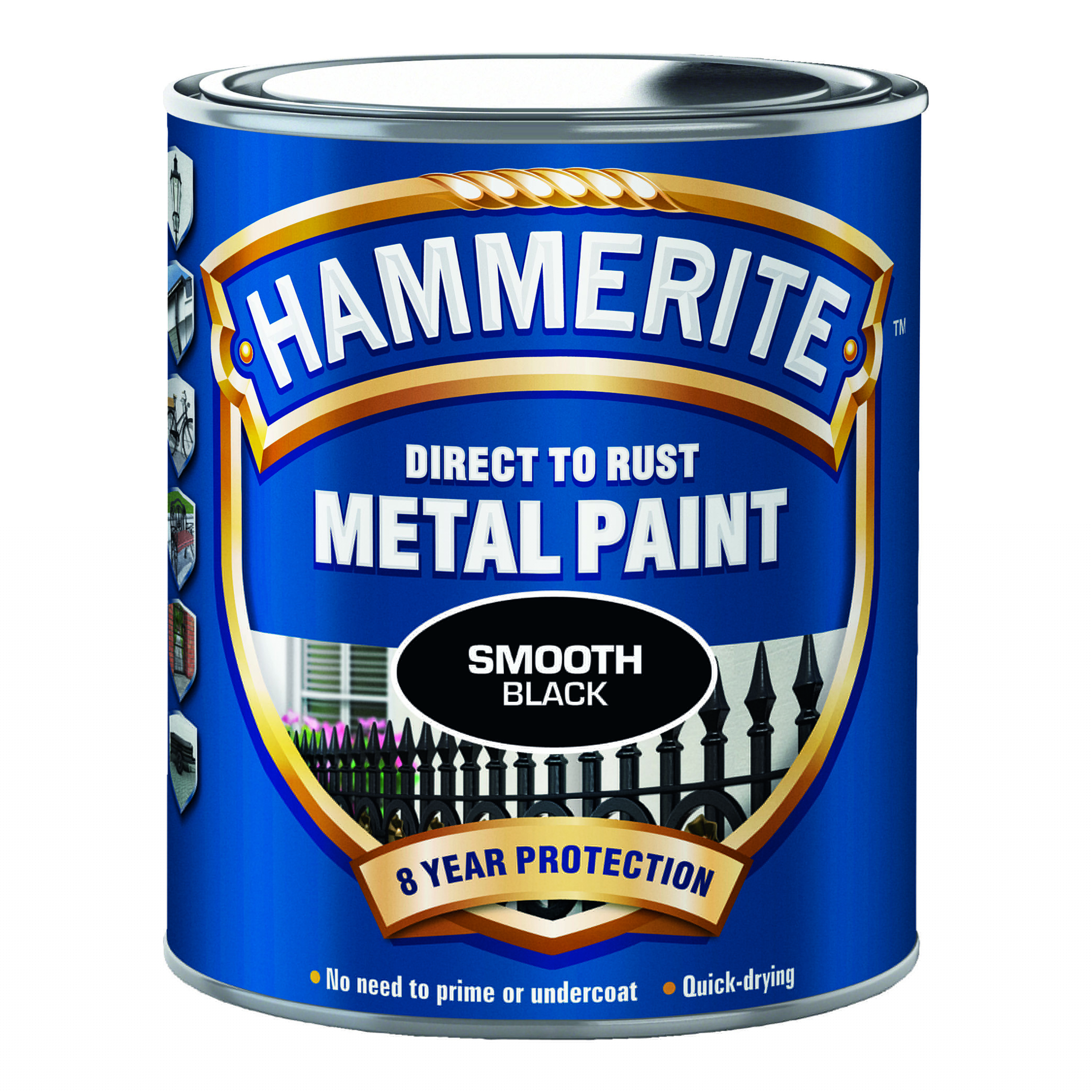 Rostskyddsfärg Hammerite Slätlack Svart 250ml
