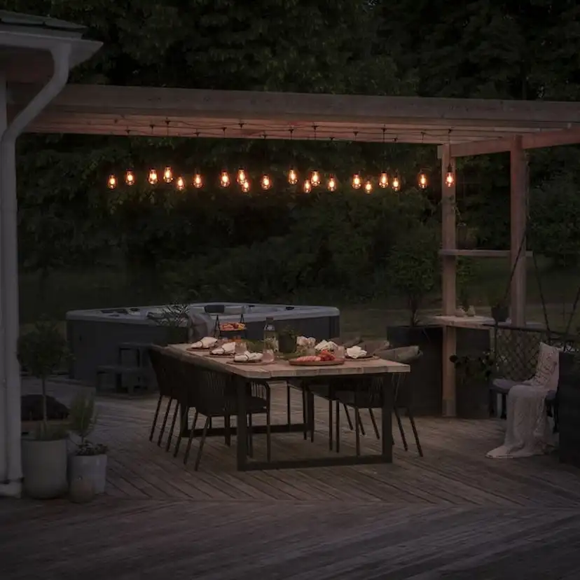 Startset Gnosjö Konstsmide E27 10 Amber LED Dimmer
