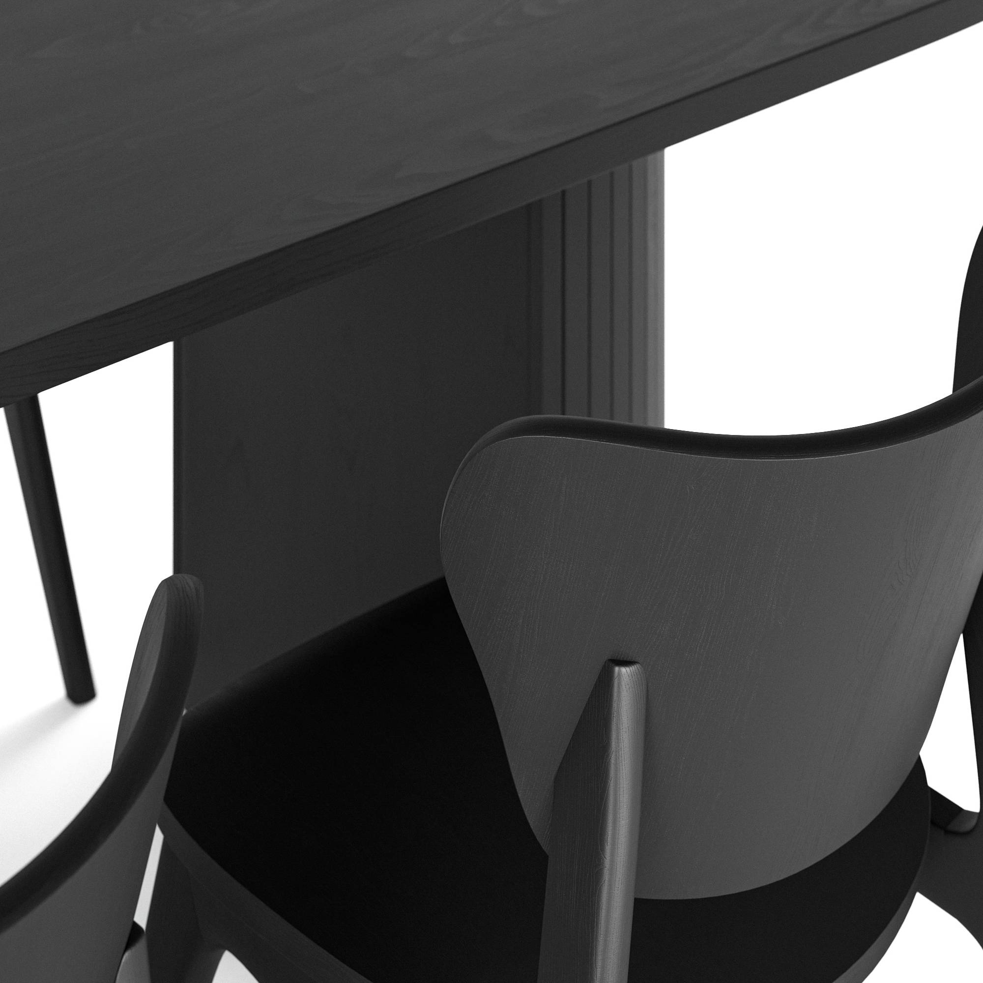 Matgrupp Bark Kopparbo Rektangulärt Matbord 200 cm med 4 Matstol Jerup