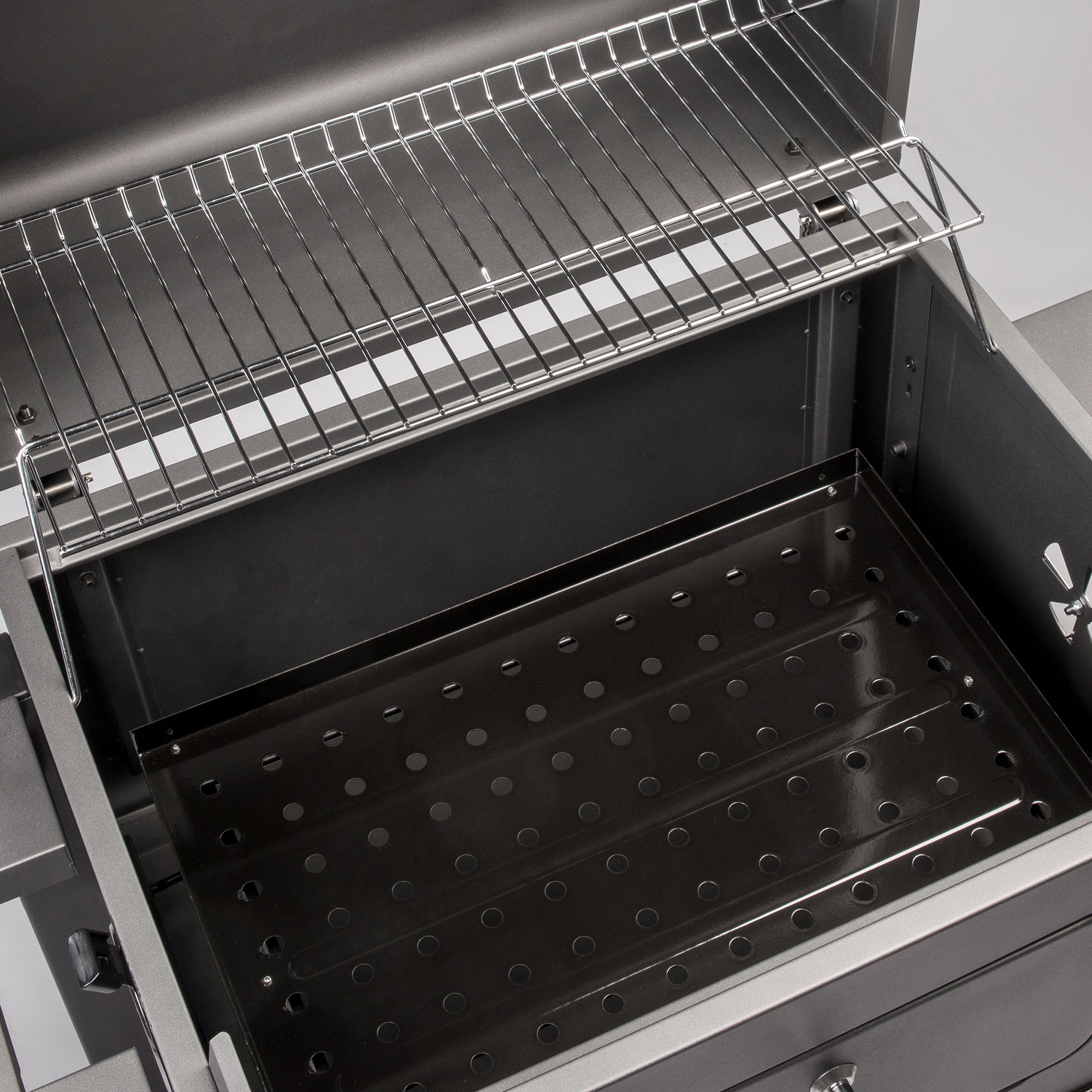 Kolgrill Landmann Tennessee Broiler Grilltunna med Fällbara Sidobord & Integrerad Termometer