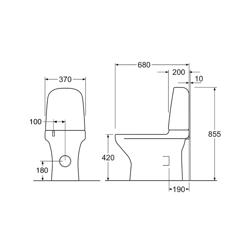 Toalettstol Gustavsberg Estetic 8300 Hygienic Flush för Limning
