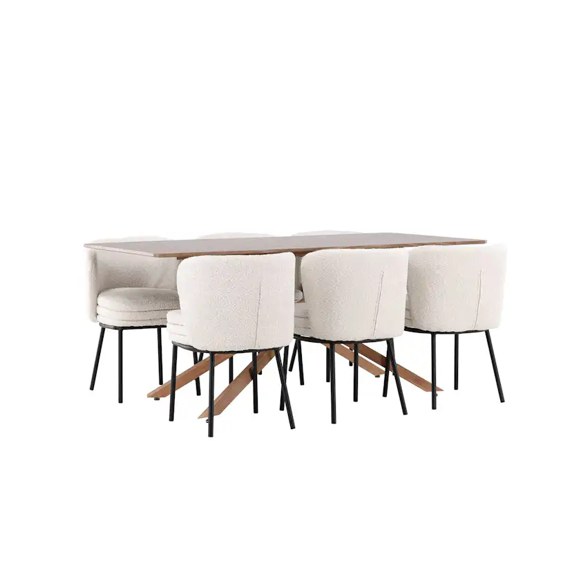 Matgrupp Venture Home Piazza 180 med 6 st Agnes Stolar