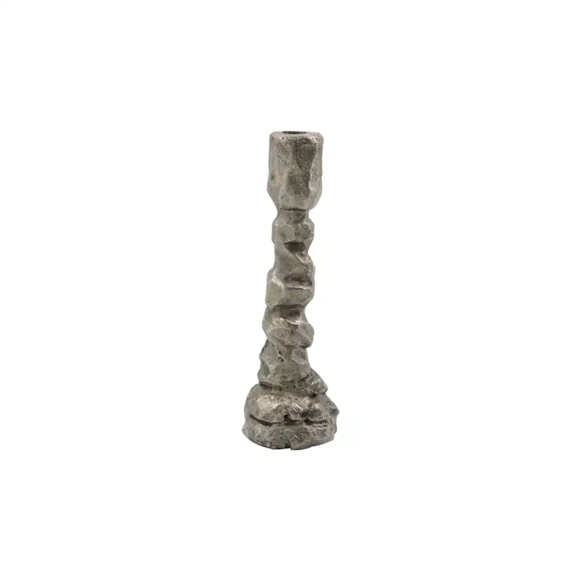 Ljusstake House Doctor Raku Antiksilver