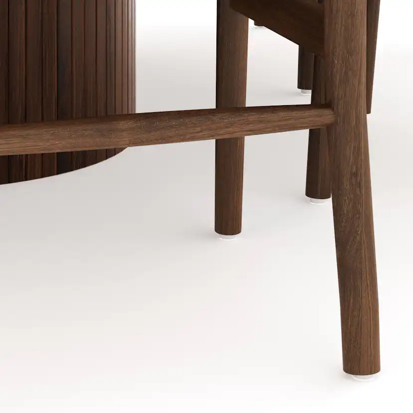 Matgrupp Bark Kopparbo Runt Matbord 150 cm med 6Dastoori V Matstol