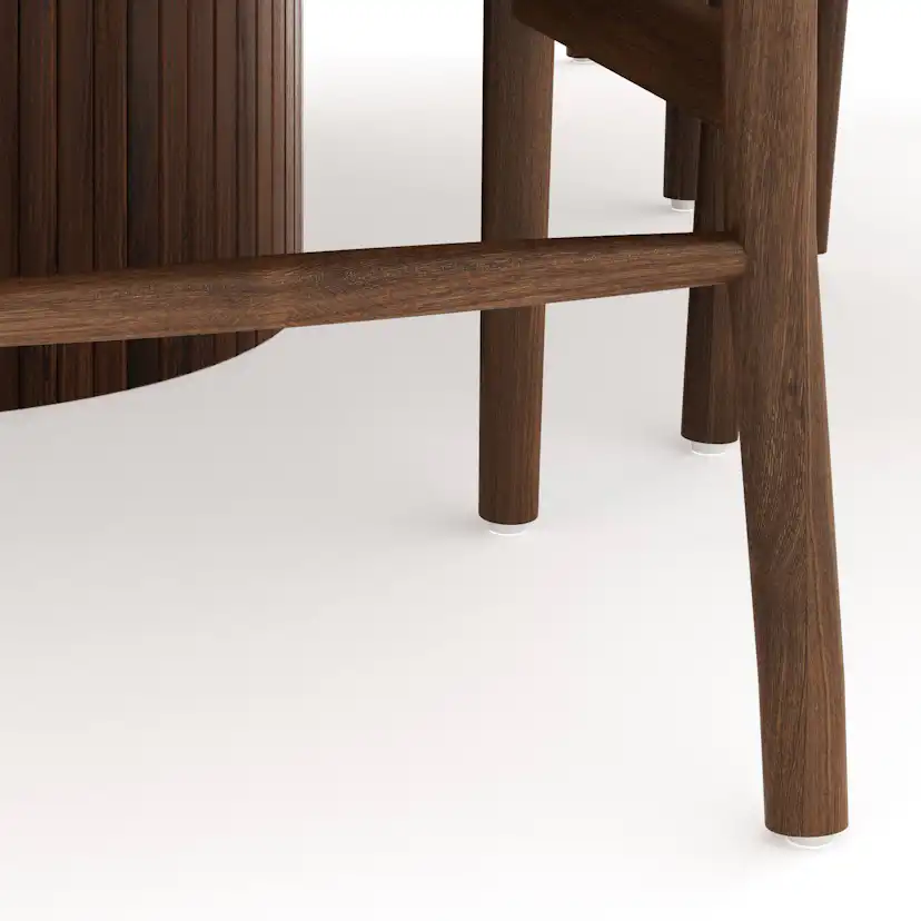 Matgrupp Bark Kopparbo Runt Matbord 150 cm med 6Dastoori V Matstol