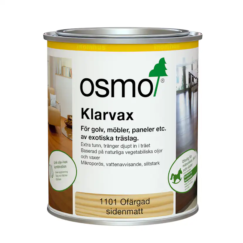 Klarvax Osmo Ofärgad Sidenmatt 0.75L