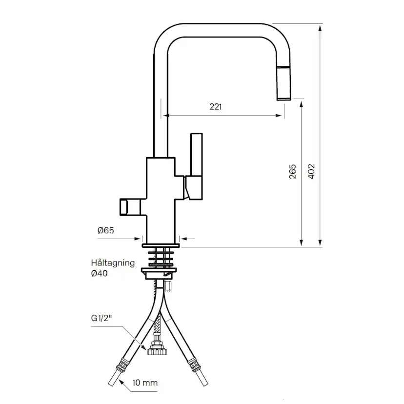 Köksblandare Tapwell Arman ARM887 Krom Krom