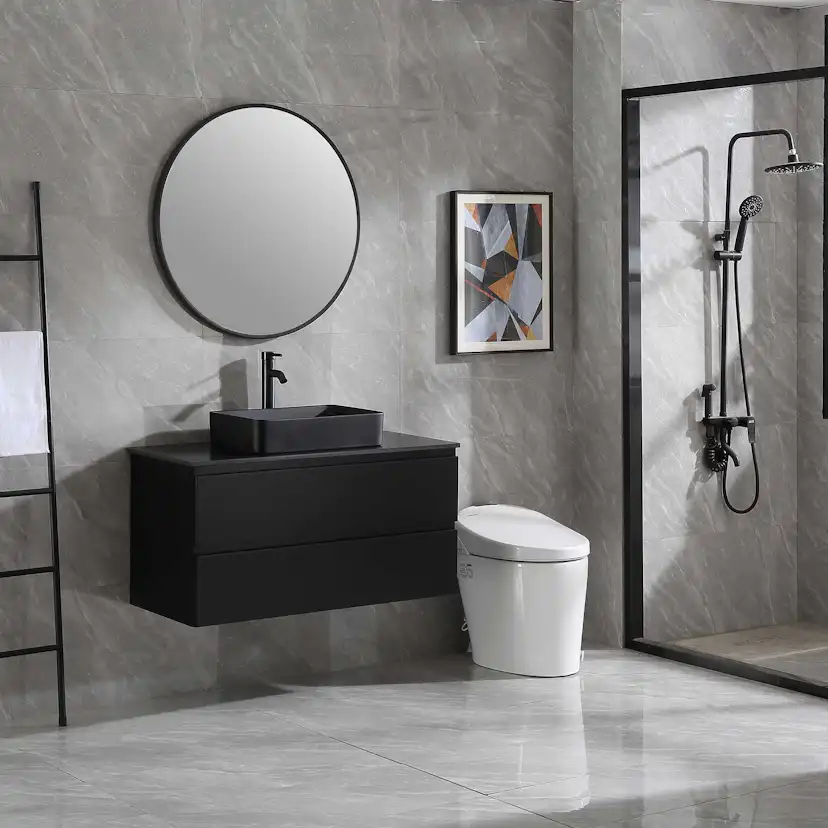 Tvättställsskåp Bathlife Extas Svart
