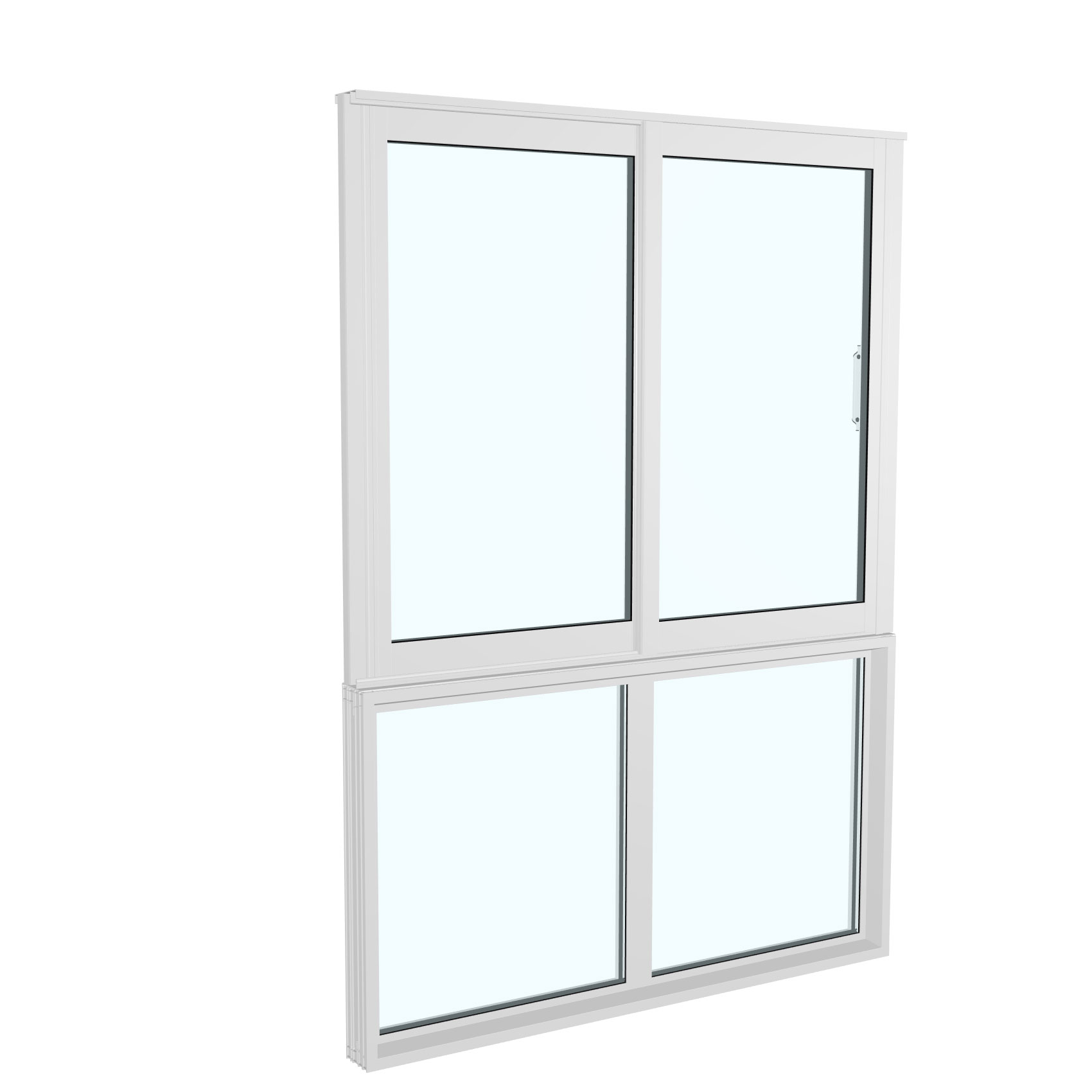 Skjutfönster med fast underdel Landskap Robust Vår och Höst 2-del