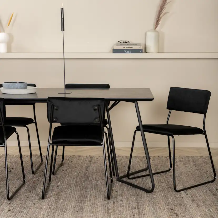 Matgrupp Venture Home Annika med 6 Kungshamn Stolar Sammet