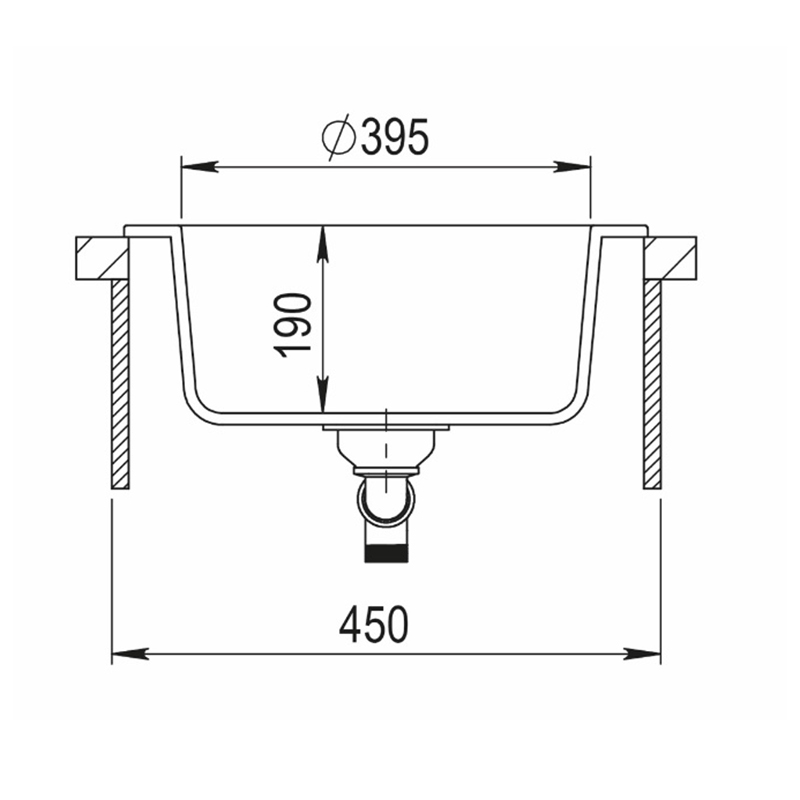 Diskho Lavabo Saturn 505 mm Mattsvart/Mässing Mattsvart/Mässing