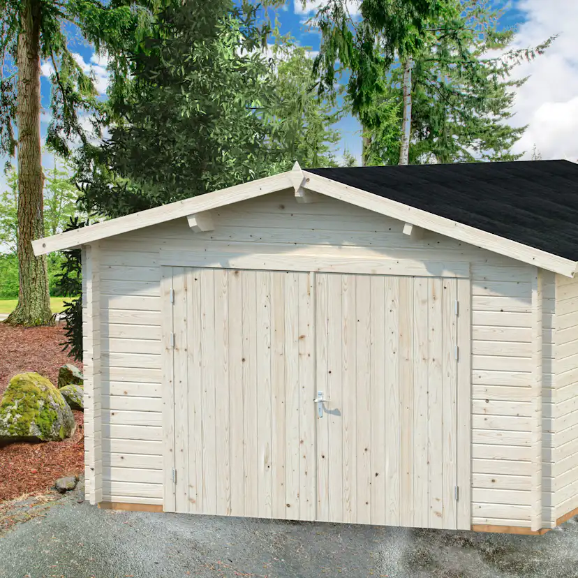 Roger 19,0 m2 mit Holztor PNT9016W2 Vit
