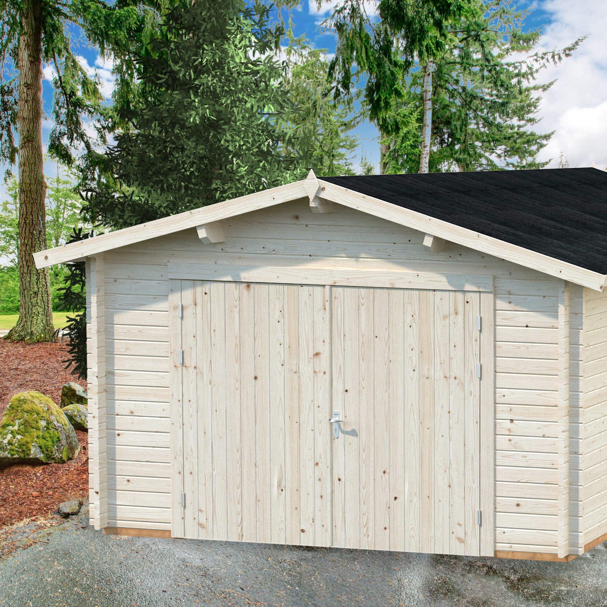 Garage Palmako Roger 19,0 m2 med Dörr