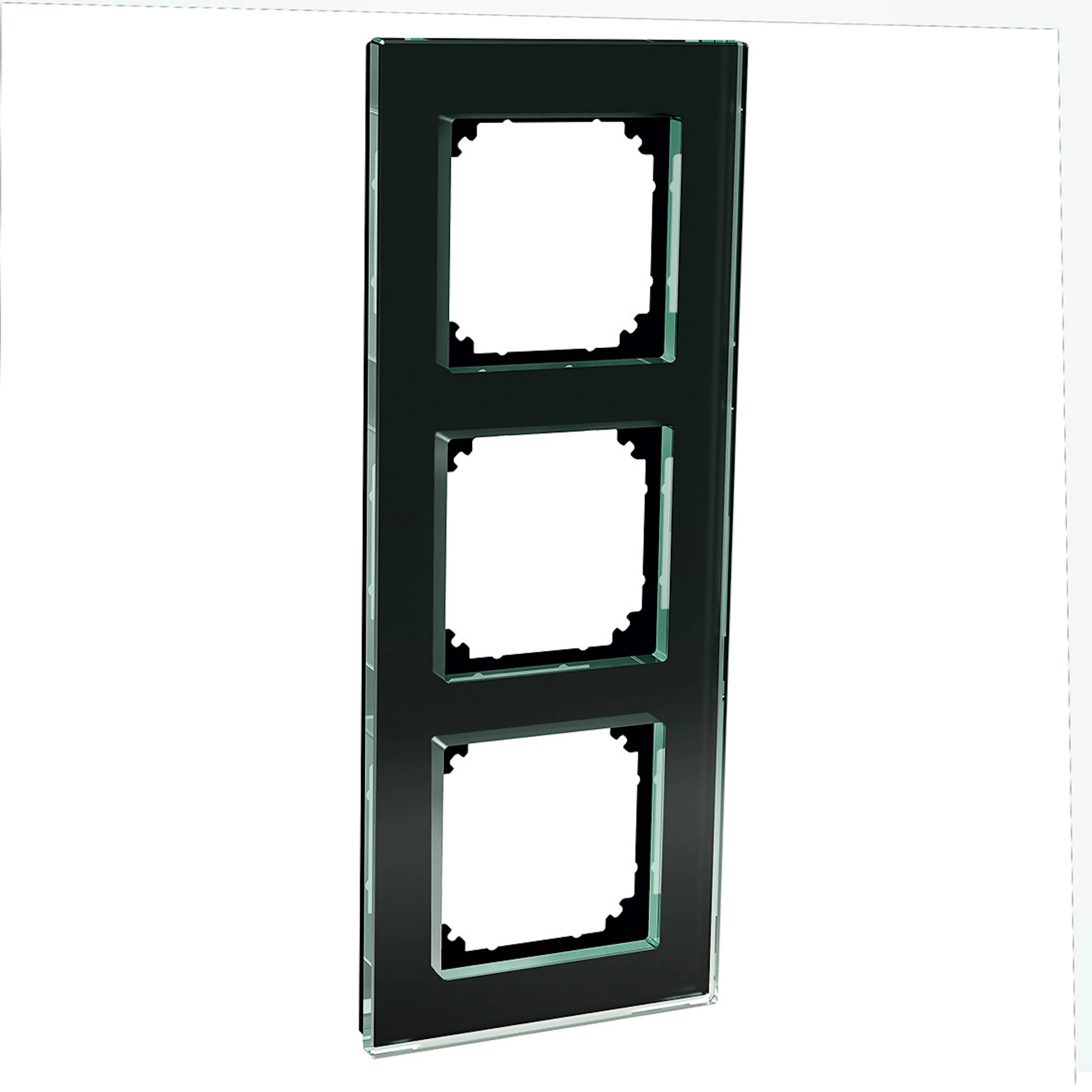 RAM 3-FACK GLAS SOLID SVART 3-fack