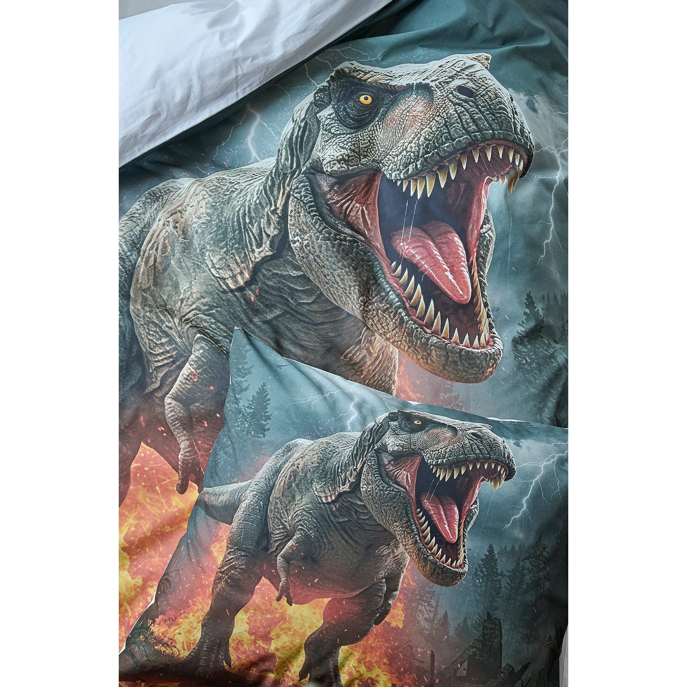 Påslakanset Enkelsäng Borganäs of Sweden 2-Dels Set Dinosaur Multi