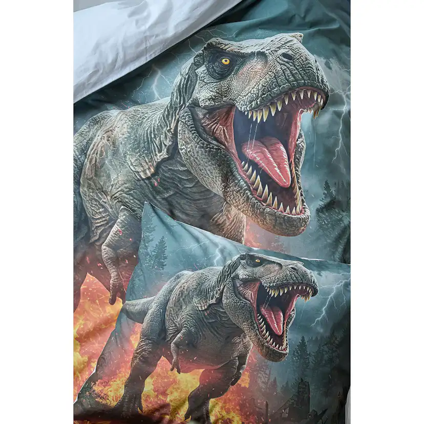 Påslakanset Enkelsäng Borganäs of Sweden 2-Dels Set Dinosaur Multi