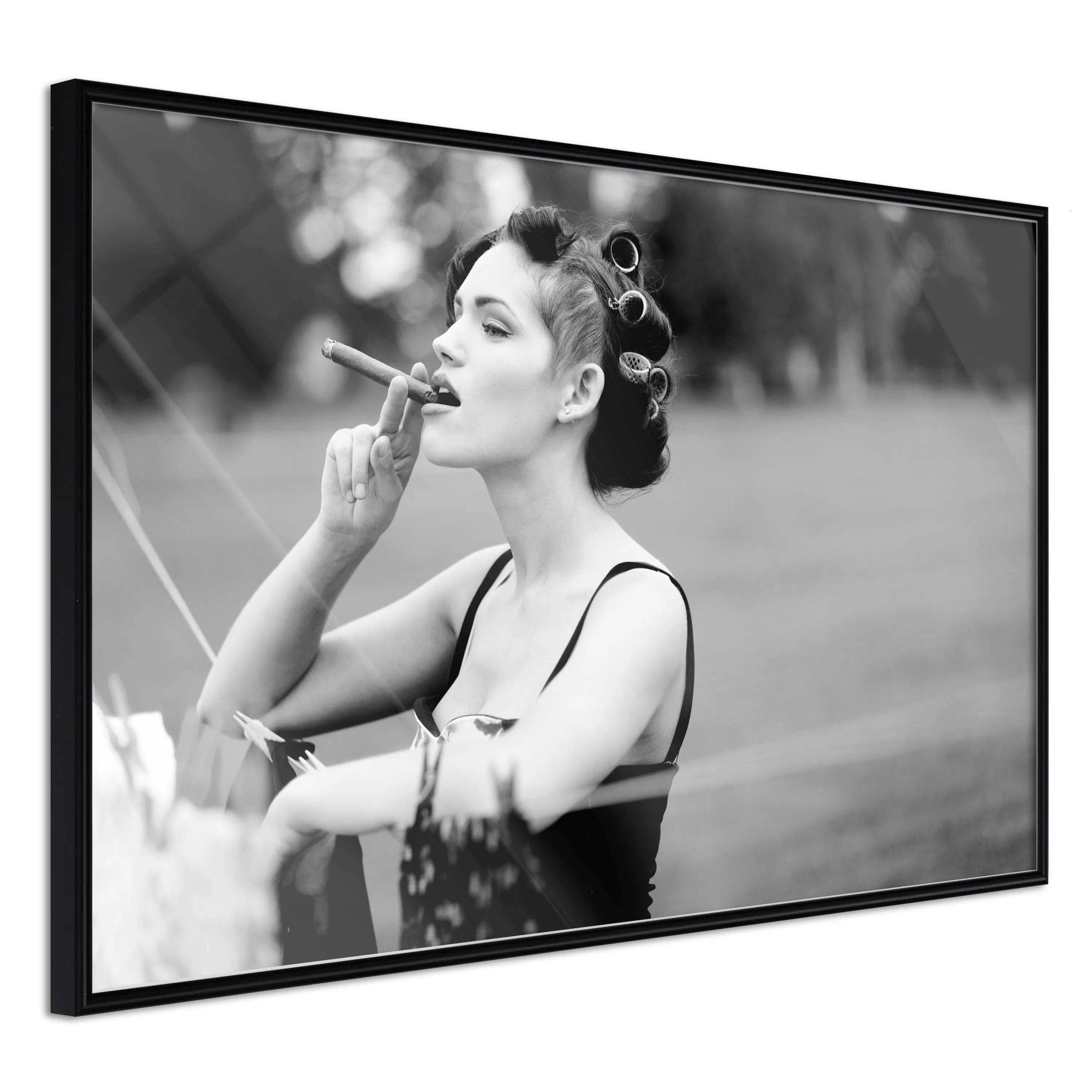Poster Artgeist Affisch Woman with Cigar